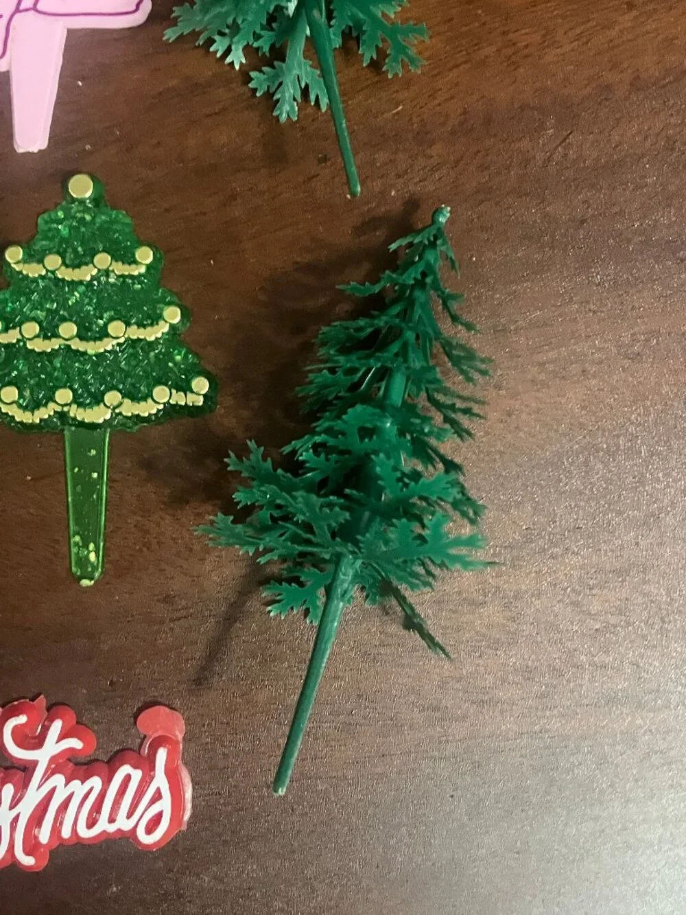 Lot of 8 Vintage Holiday Cupcake and Cake Toppers Christmas, New Years, Easter